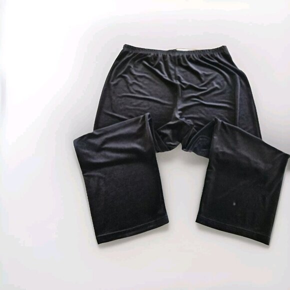 Coldwater Creek Pants Women XL Black Velvet Comfort Stretch Pull On Goth Witchy - Picture 2 of 15
